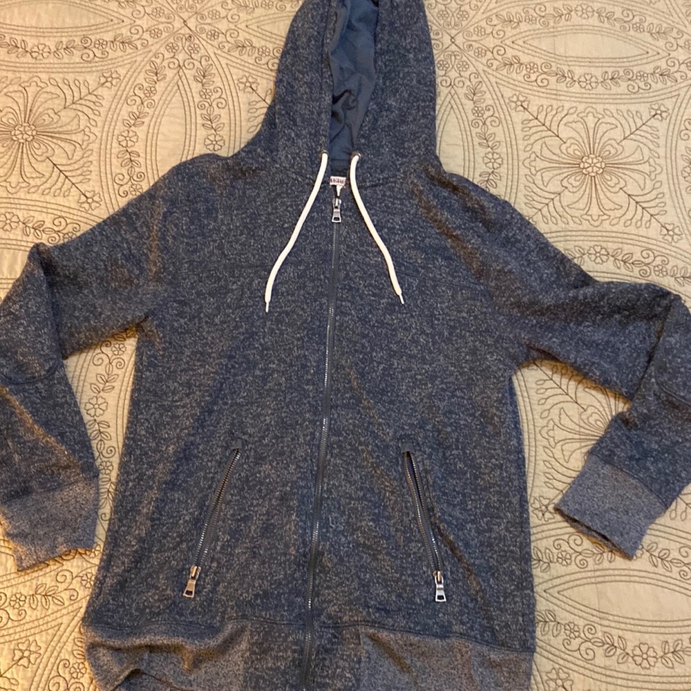 Verona size small blue knit zip up jacket